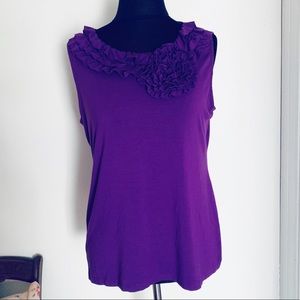 [ alfani ] purple ruffle tank
